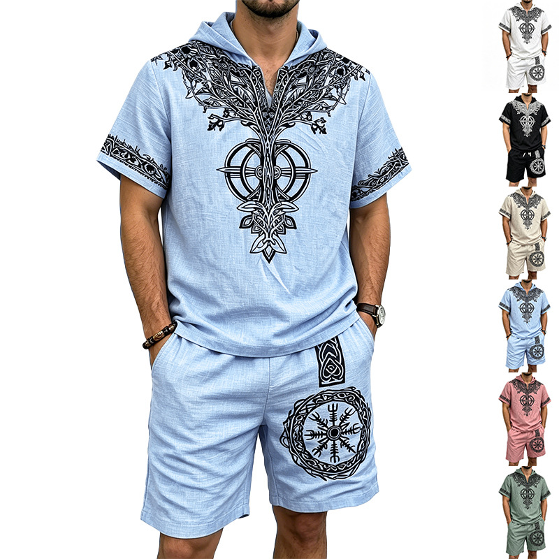 Ensemble d'été 2 pièces pour h - Short Linen Drawstring avis et prix