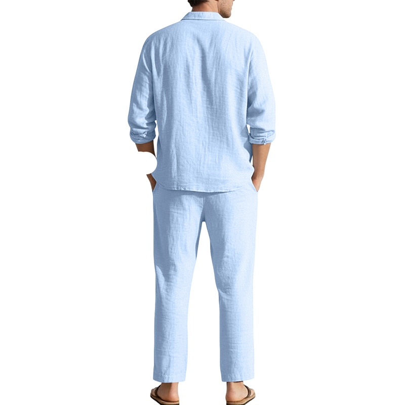 Ensembles décontractés en lin  - Linen Shirt Breathable avis et prix
